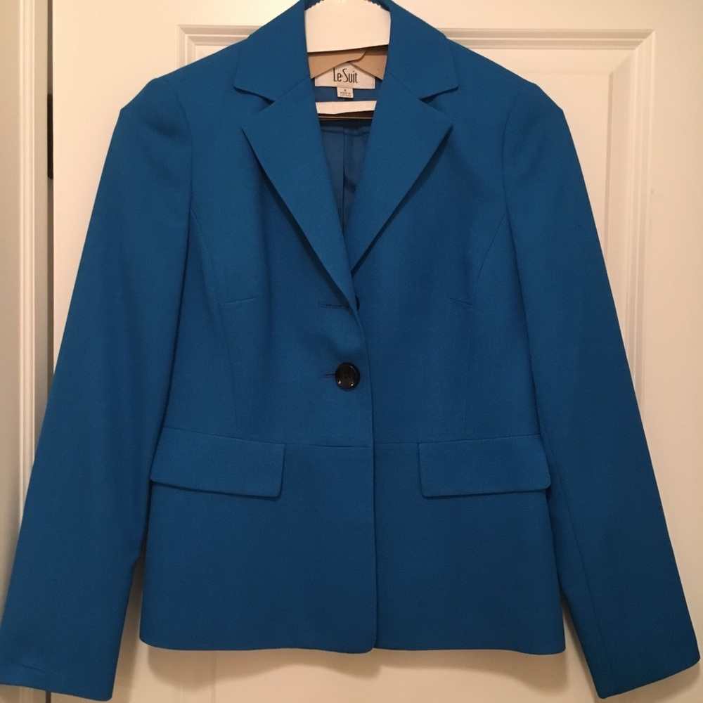 Le Suit Bright Blue Blazer